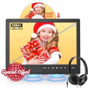Arafuna 12" Portable DVD Player for Car with Headphone