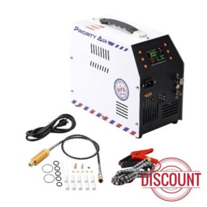 pcp air compressor 12v 300bar 4500Psi/30Mpa built-in power adapter oil free/water free HPA compressor pcp compressor