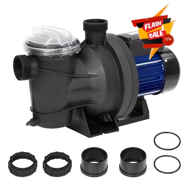 1.1HP Pool Pump for Swimming Pool In/Above Ground Water Pump Single Speed