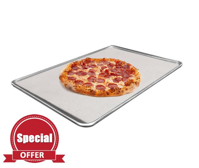 FibraMent™ Premium 21-3/4" x 15-3/4" Rectangle Pizza Stone with Flame Diverter for Oven or Grill – Compatible with Weber