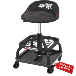 Rolling Shop Stool with Wheels