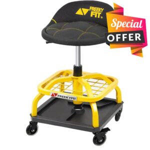 Rolling Shop Stool with Wheels