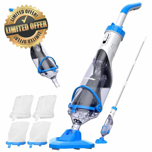 BIELMEIER Cordless Pool Vacuum with Telescopic Pole