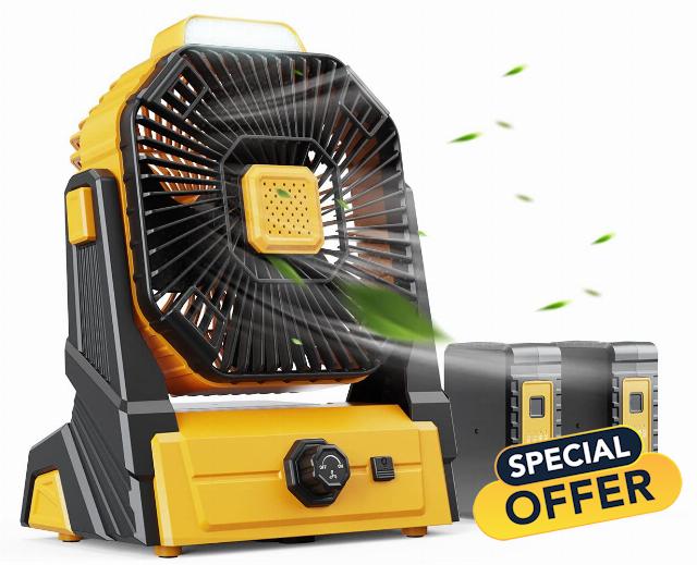 Rechargeable Outdoor High Velocity Camping Floor Fan