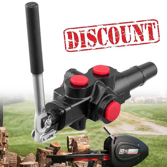 25GPM 3500PSI Hydraulic Log Splitter Valve Adjustable Detent