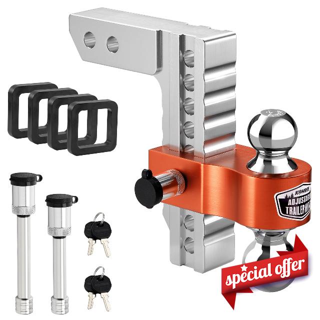 Kohree Adjustable Trailer Hitch Fit 2 Inch Receiver