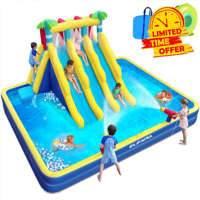 ELEMARA 20.66x16.4FT Inflatable Water Slide for Big Kids