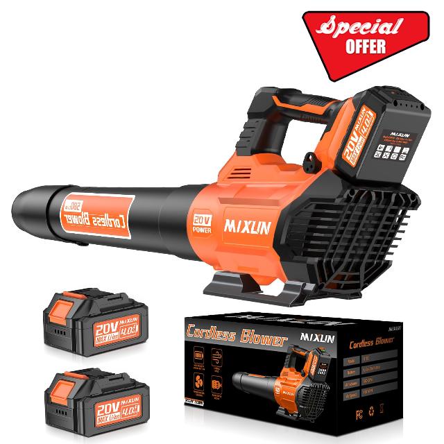 Leaf Blower Cordless - 580CFM/160MPH Electric Leaf Blower