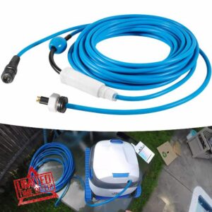 99958906-DIY 18M/60FT Blue 3-Wire Cable with Swivel for Tangle-Free Operation with Wi-Fi/Bluetooth for Dolphin Pool Cleaners Active 30