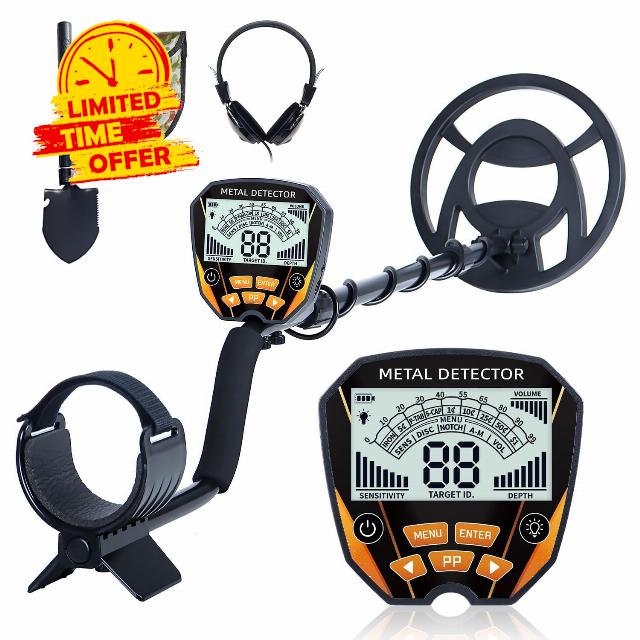 Metal Detector for Adults Metal Detector LCD Backlit Display Screen