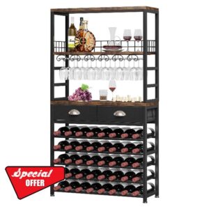 Industrial Freestanding Wine Rack