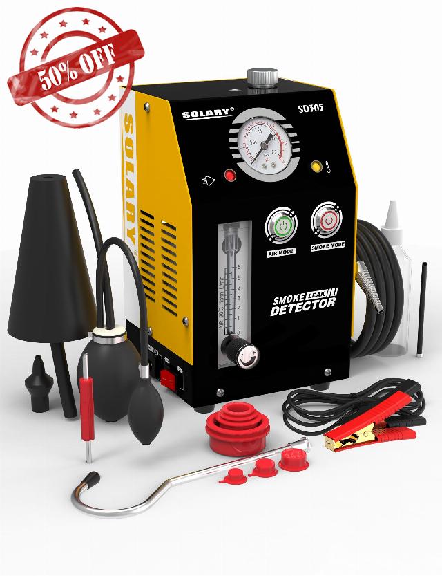 Automotive Vacuum Smoke Diagnostic Tester - 12V DC Smoke Machine Leak Detector Built-in Air Pump