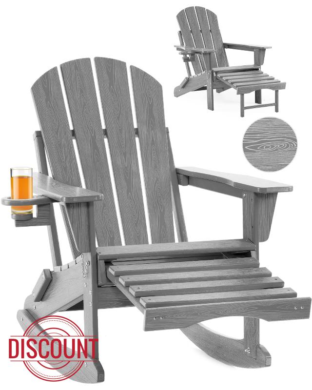 4-in-1 Multifunctional Folding Adirondack Rocking Chair