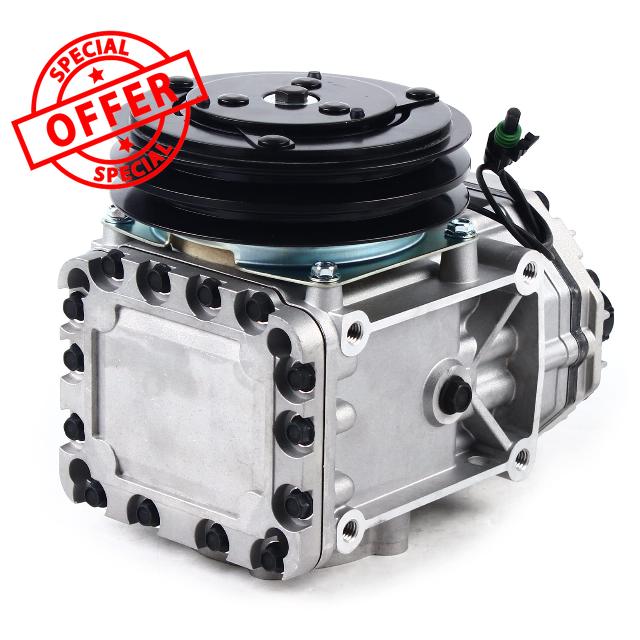 Air Conditioning A/C Compressor For Freighliner Kenworth Peterbilt New York Type With 2 Groove Clutch