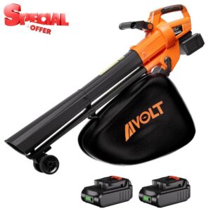 AIVOLT 40V Cordless Leaf Blower Vacuum with Bag