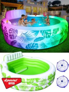 Inflatable Pool with Pool Lights