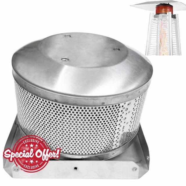 Patio Heater Burning Net Emitter Screen and Base 4-Sided Pyramid Heater Replacement Parts Emitter Screen Replacement for Patio Glass Tube Propane Heater Top(Burning Net and Base)