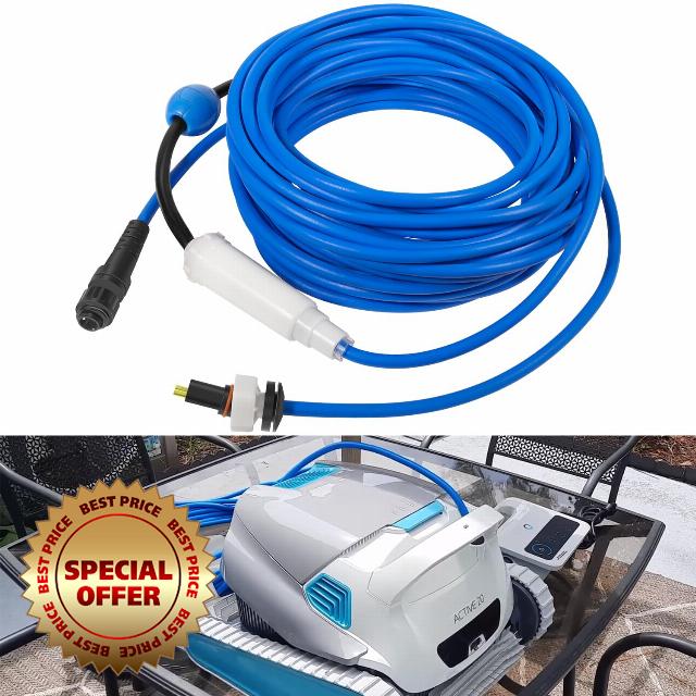 99958907-DIY 18M/60FT Blue 2-Wire Cable with Swivel for Tangle-Free Operation for Dolphin Pool Cleaners Active 20