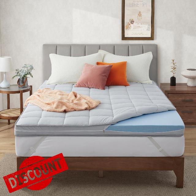 Queen Size 4 Inch Gel Memory Foam Mattress Topper