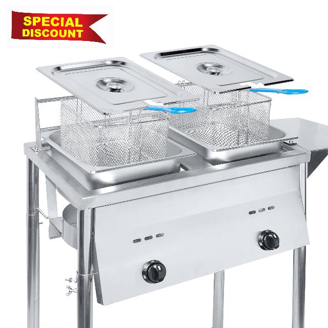 Silver Fryer with Thermometer
