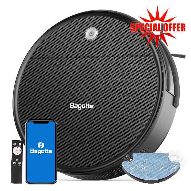 2-IN-1 Robot Vacuum and Mop: Automatic Robot Vacuum 2000Pa Strong Suction & Tangle-Free & APP/WiFi/Alexa Voice Control