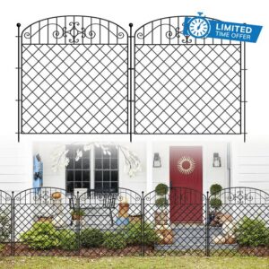 10 Panels No Dig Decorative Garden Fence 32 in(H) x 23.6 ft(L)