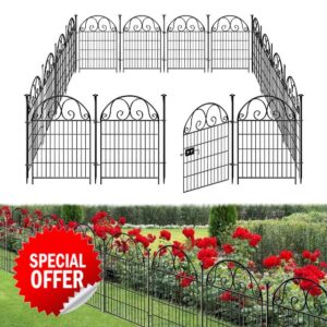 Tall Garden Fence Animal Barrier with Gate