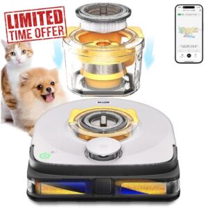22000 Pa，Cyclone Robot Vacuum Cleaner，The Most Powerful Suction，Specially for Pet Hair on Carpets，LiDAR Nav，App Control