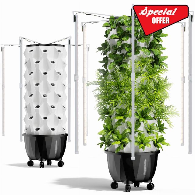 Hydroponic Systems - Aeroponic Garden Tower - Indoor and Outdoor Hydroponics Growing System for Indoor Garden - Grow Herbs