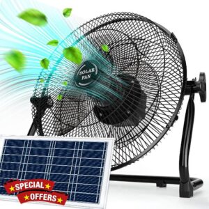 DBF 12'' Battery Operated Solar Fan