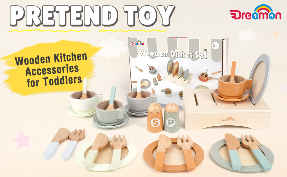 wooden food play