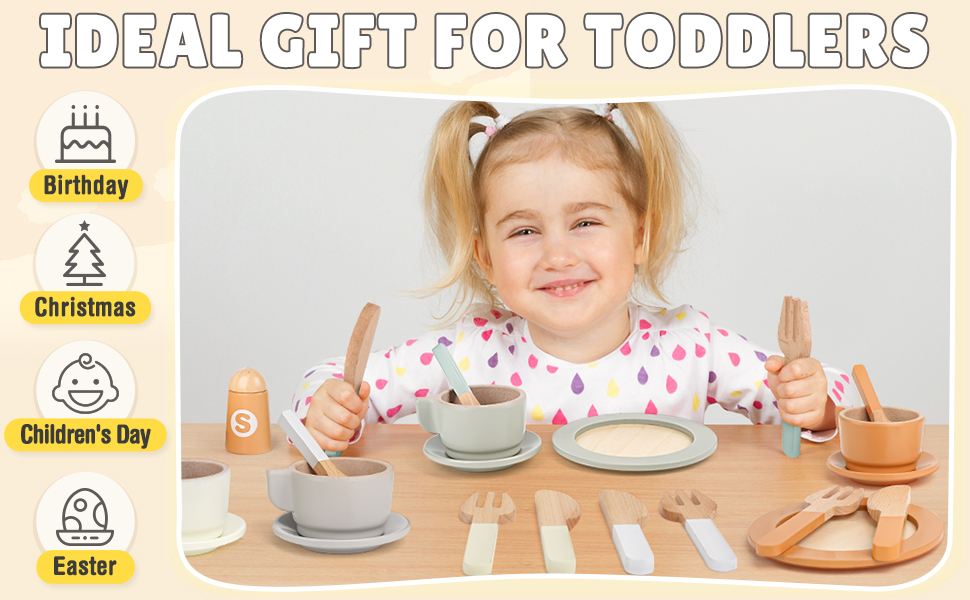 wooden food play