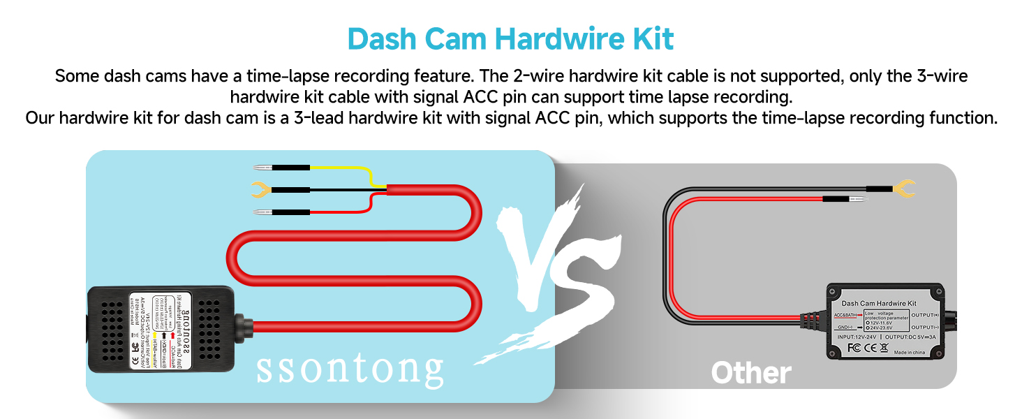 dashcam hardwire cable