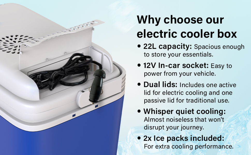 PLug into your car's 12V socket to charge up the box.