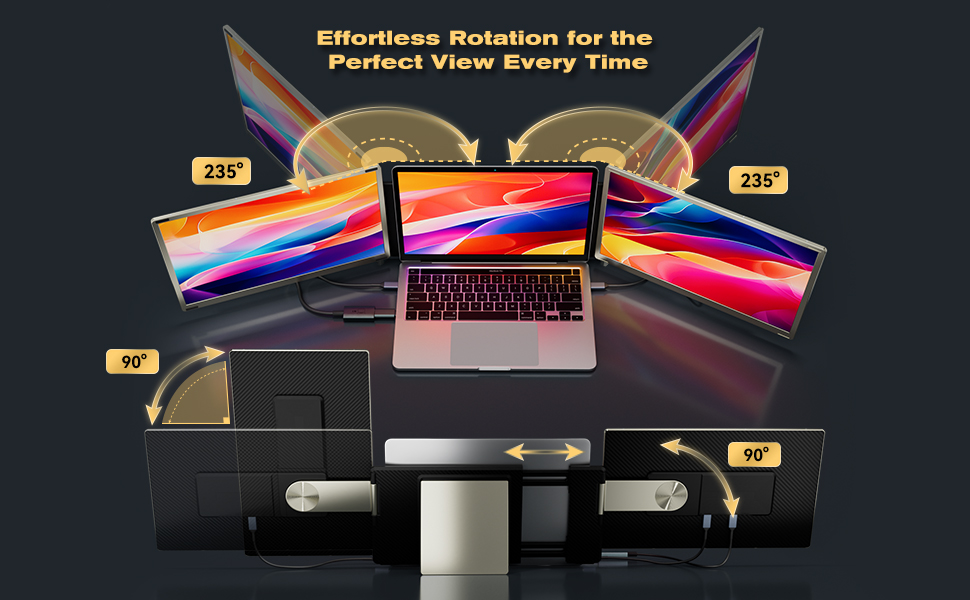 Teamgee Triple portable laptop screen extender adopts a new structural design