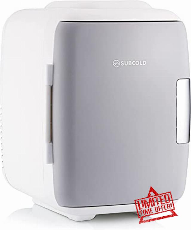 Subcold Classic4 Mini Fridge - Cooler & Warmer | 4 Litre/6 Cans | AC+USB | Portable Small Fridge for Skincare