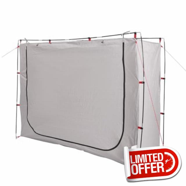 idaXL Grey Waterproof Storage Tent for Camping – Durable Polyester and PU Material – Easy Assembly with Fibreglass Poles – 200x79x150cm