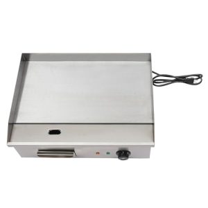 Stainless Steel Countertop Electric Griddle with Adjustable 122°F-572°F Heat Control，for Bbq