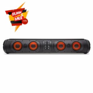 by ECOXGEAR SE26T 500-Watt Amplified Powersports 8 Speaker Bluetooth LED Backlit Soundbar Waterproof Dirtproof with Golf Cart Mount