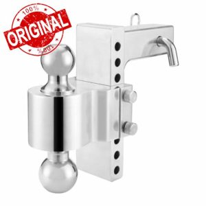 MaxxHaul 50975 6 inch Drop 7 inch Rise Aluminum Adjustable Dual Ball Mount