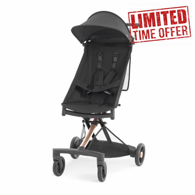 Evolur Roamer Ultra Light Umbrella Stroller in Gold Black