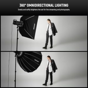 Quick Setup with Diffusers/Grid/Bag for Video Continuous Lighting CB60 CB200B MS60 MS150B Q4 Compatible with Godox Compatible with Aputure 600d