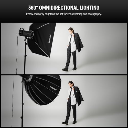 Quick Setup with Diffusers/Grid/Bag for Video Continuous Lighting CB60 CB200B MS60 MS150B Q4 Compatible with Godox Compatible with Aputure 600d