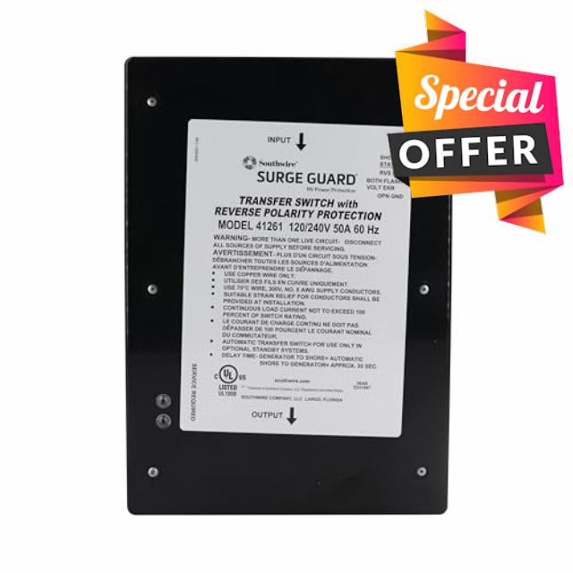 Entry Level 50A Surge Guard Reverse Polarity Transfer Switch