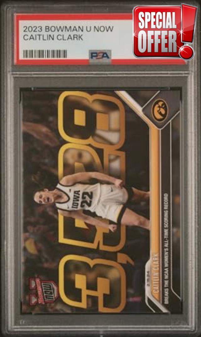 Graded 2023 Topps Bowman U Now Caitlin Clark #49 Rookie RC Basketball Card PSA 10 Gem Mint