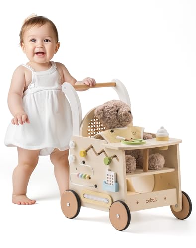 Baby Doll Stroller Toys with Activity Center Walkers for 1 2 3 Year Old