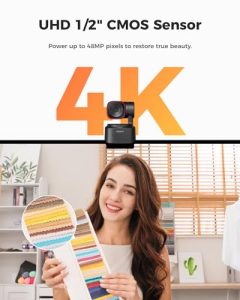 AI Tracking PTZ Streaming Camera with 1/2" Sensor