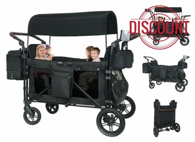 Wagon Stroller for 4 Kids