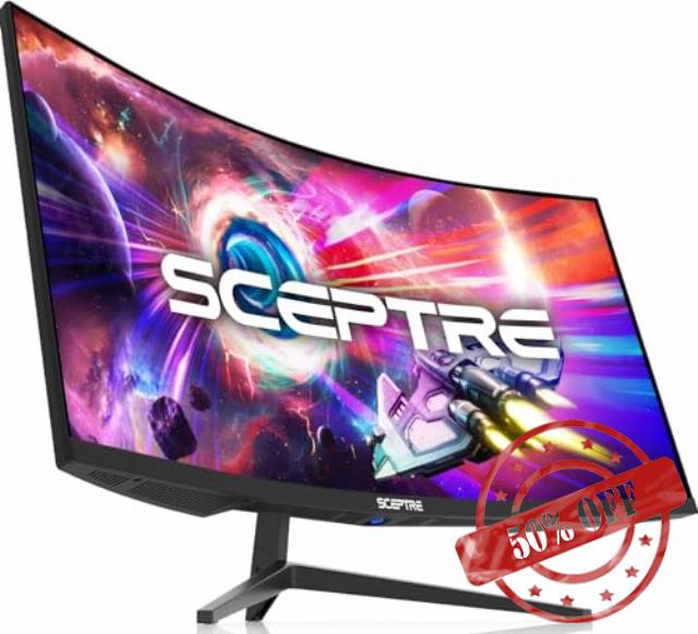 Sceptre 34-Inch Curved Ultrawide WQHD Monitor 3440 x 1440 R1500 up to 165Hz DisplayPort x2 99% sRGB 1ms Picture by Picture