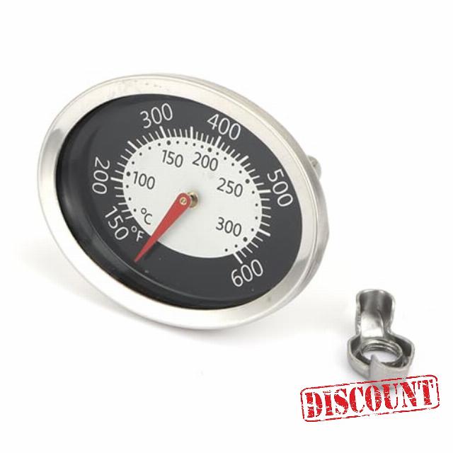 GLOWYE 66070 Oval Thermometer for Weber Q1200 Q120 Q2200 Q220 Series Grill